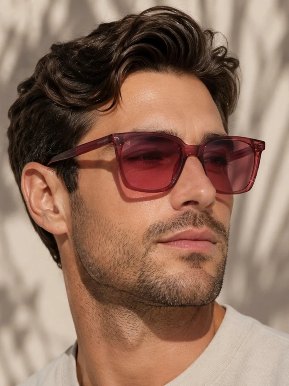 Vincent Chase S14075 Pink Transparent Full Rim Polarized Sunglasses Unisex